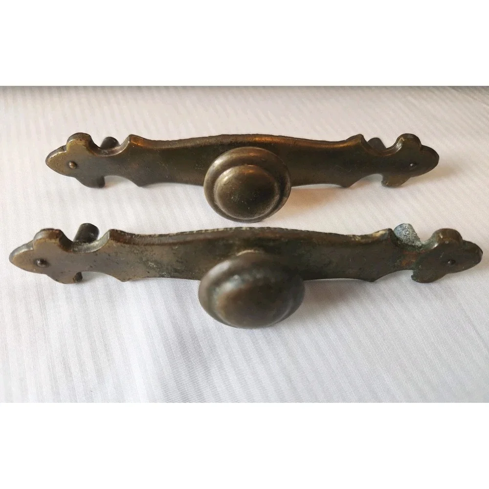 Lot 25 VTG Bronze Stewart Warner Cabinet Handles Drawer Pull 3.5